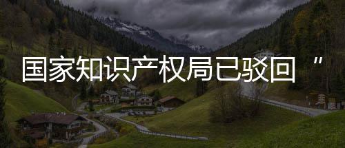 3万局已机商件心驳回标知识国家产权申请